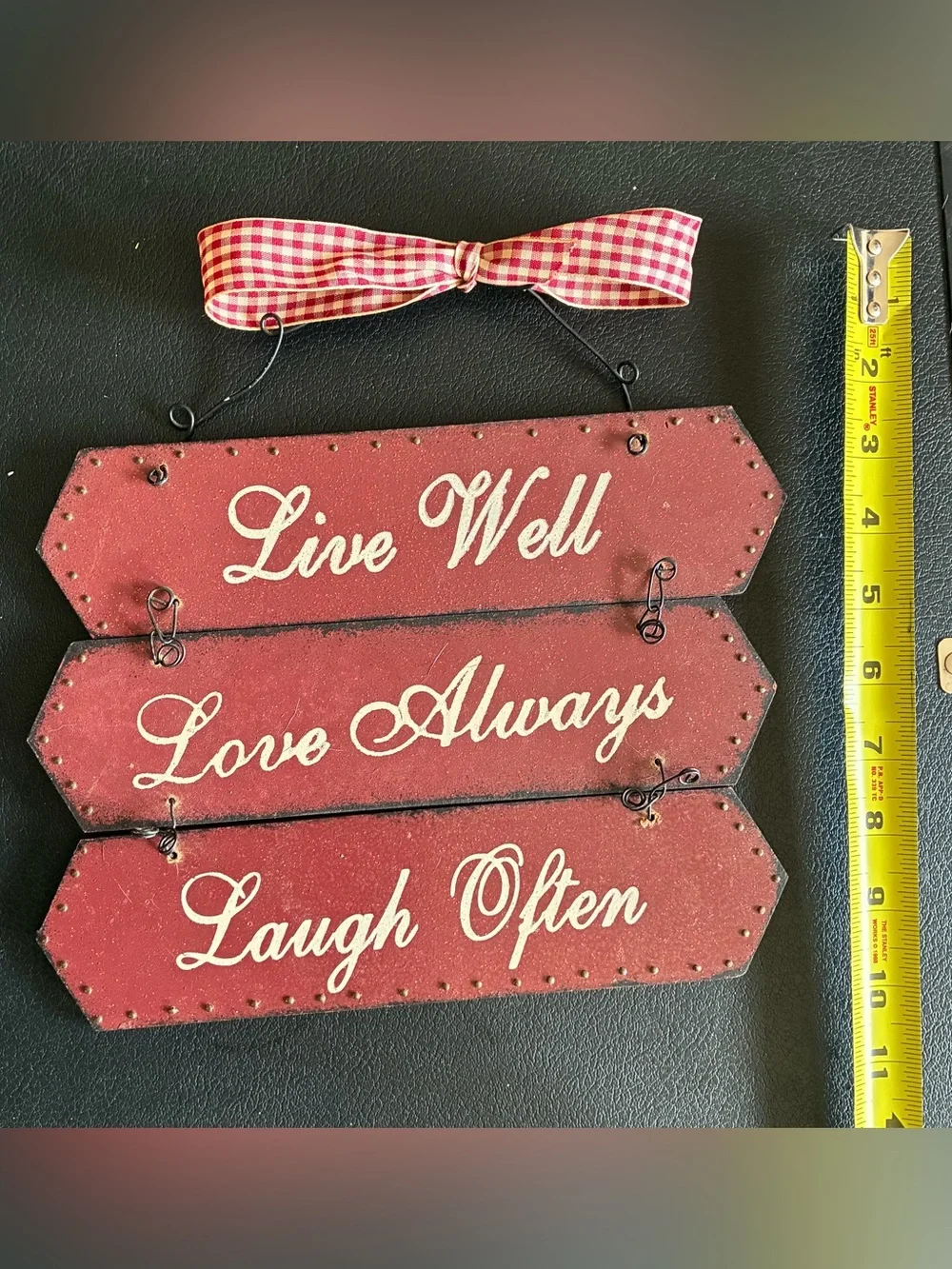 Rustic “Live Well, Love Always, Laugh Often” Wall Decor